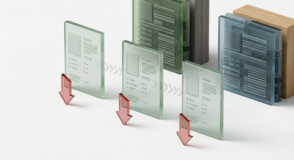 Near-duplicate product page content causing algorithmic thin content penalties