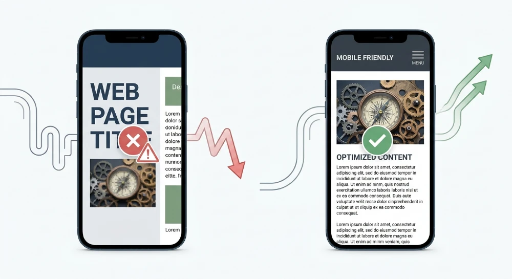 Viewport meta tag misconfiguration causing mobile usability penalties