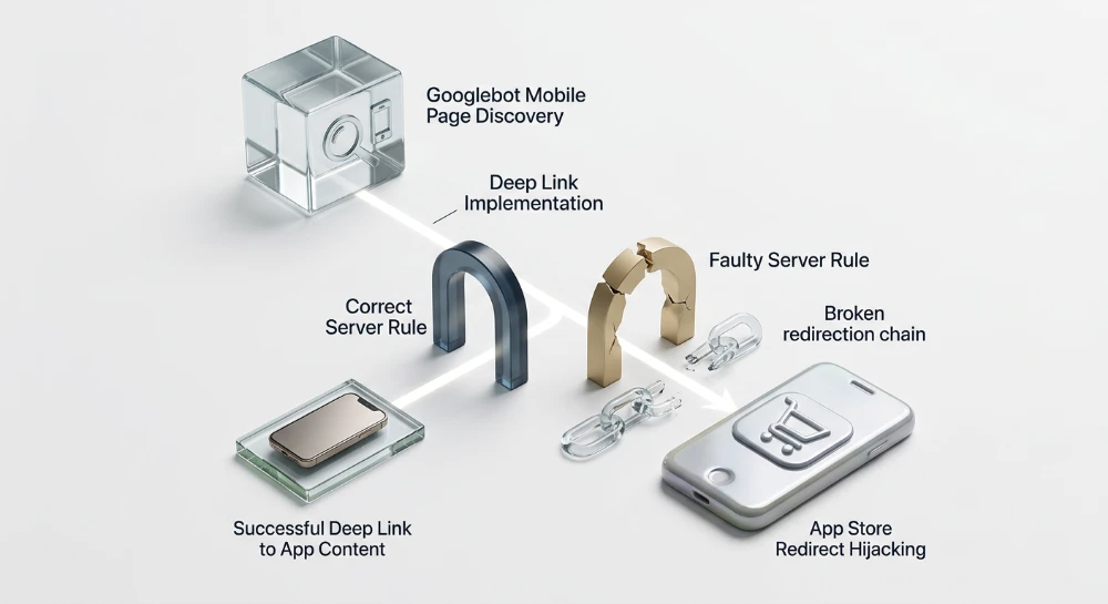 App store redirect hijacking on mobile deep link implementations