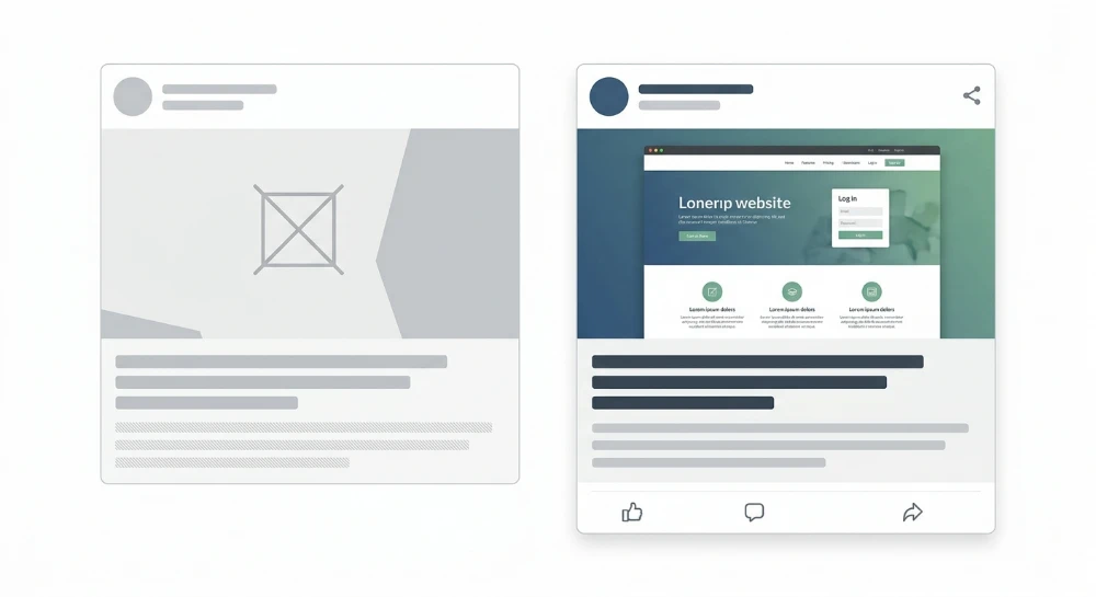 Missing Open Graph tags causing broken social media preview generation