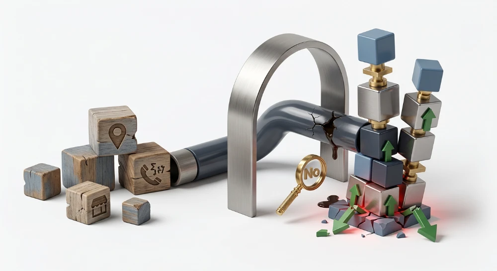 Organization schema NAP inconsistencies causing local SEO ranking degradation