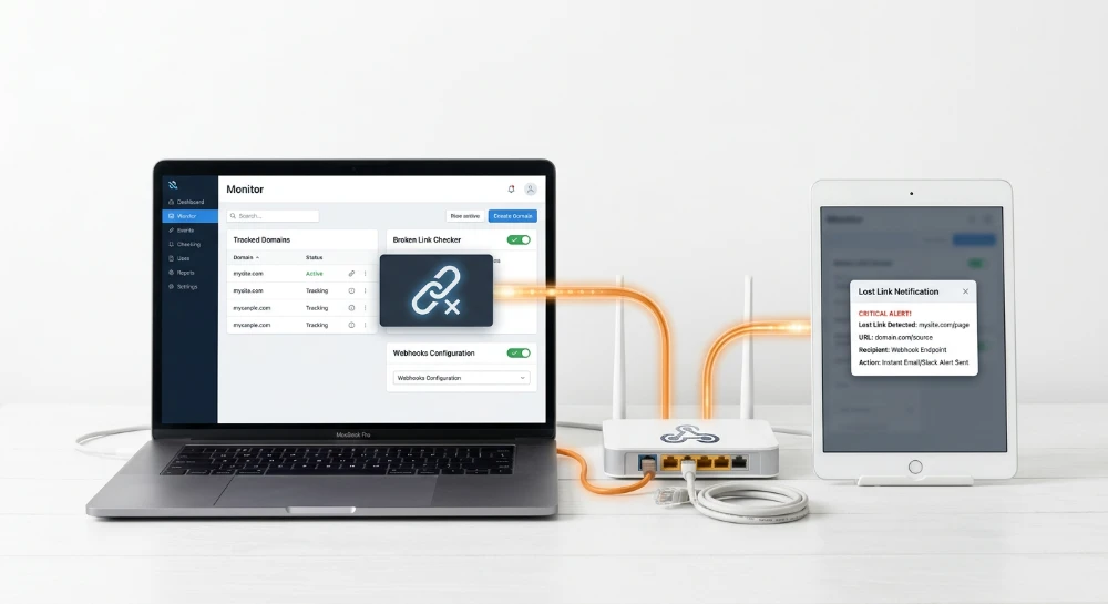 Setting up automated webhooks for instant lost link notifications