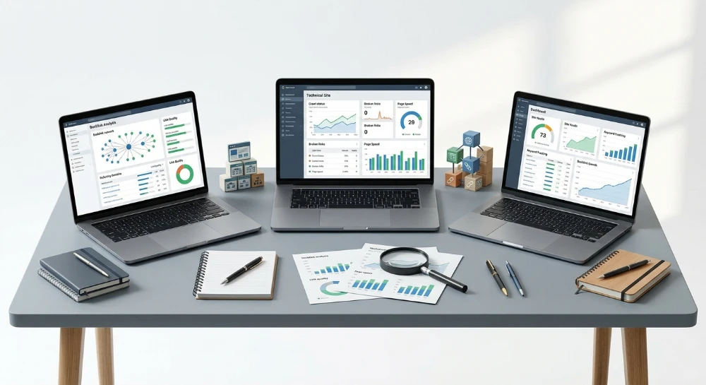 Sitechecker competitors for technical SEO and backlink monitoring