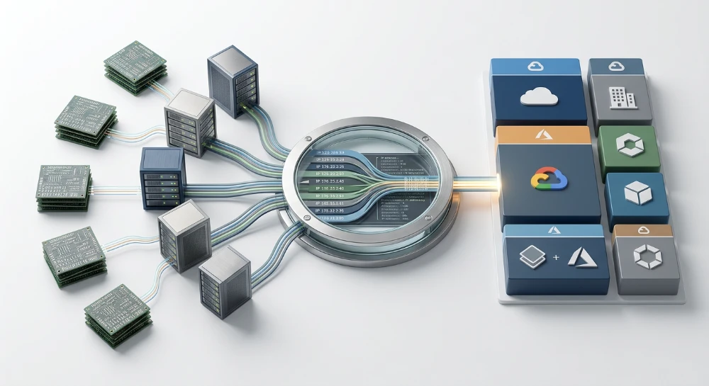 Mapping server log IP addresses to known data center blocks