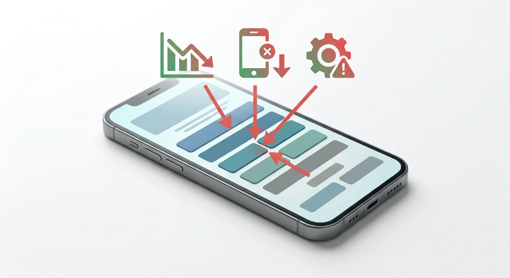 Clickable elements too close together triggering mobile UX ranking signals