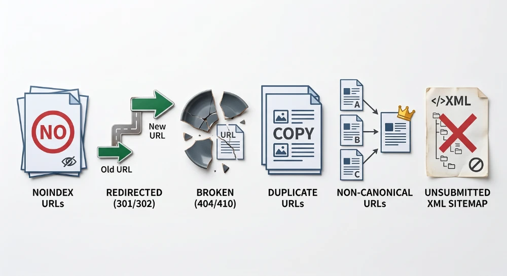 Sitemap URLs That Should Not Be Submitted