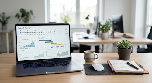 Analyzing time lags between backlink discovery and actual indexation
