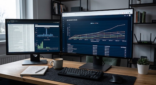 Automated extraction of cached page dates to measure bot revisit cycles