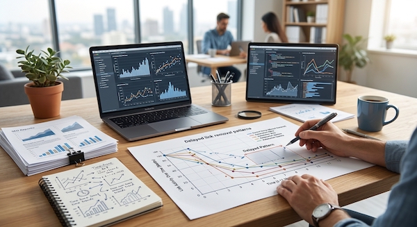 Identifying delayed link removal patterns among layout automation systems